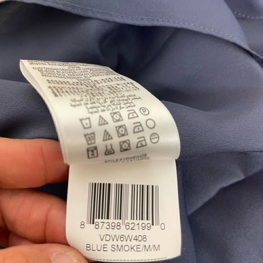 BCBGeneration Low Back Dress Blue Smoke Medium - Picture 12 of 12